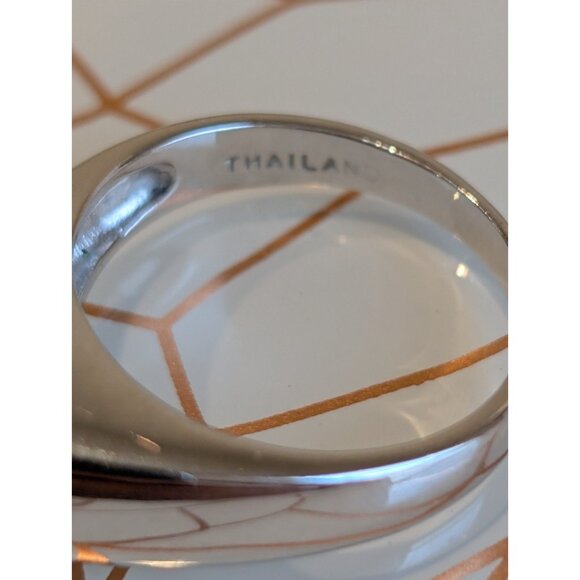 Vintage Red Garnet Signet Ring Sterling Silver Unique Gemstone Natural Stone 7 - Picture 5 of 8